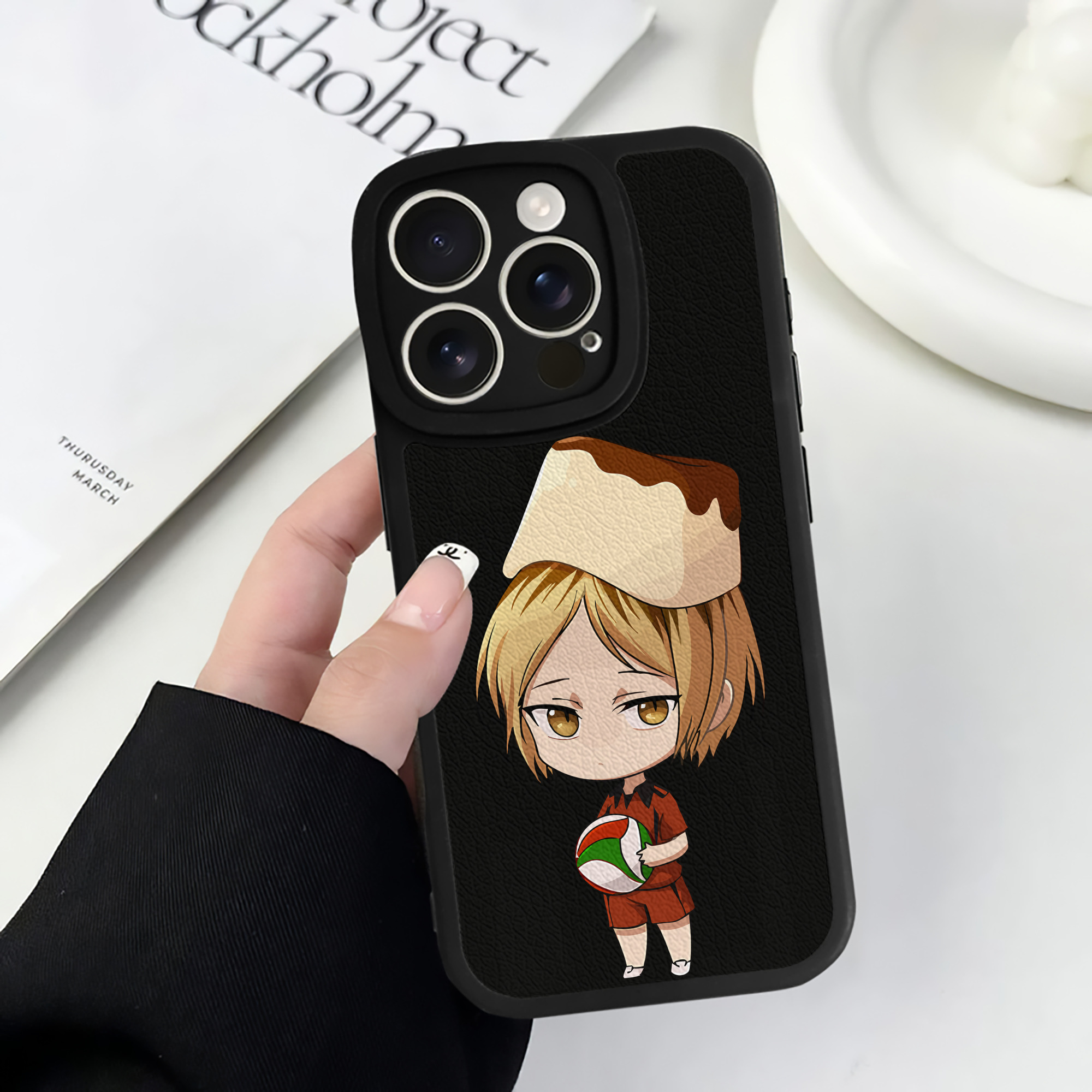 （画像用） ハイキュー!! Haikyu!! 【iPhone 16シリーズ対応】シリコンスマホケース（レザー調） 材質：シリコン